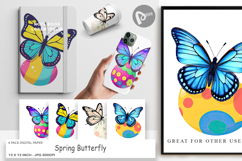 Digital Paper Spring Butterfly Product Image 1