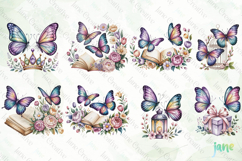Spring Butterfly Sublimation Clipart Product Image 2