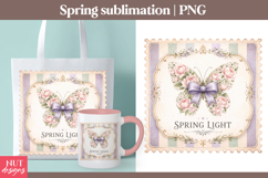Spring Light Floral Butterfly sublimation Spring sublimation Product Image 1