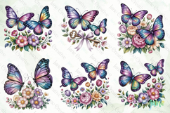 Spring Butterfly Sublimation Clipart Product Image 4