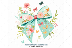 garden spring bow, fresh bow art, spring design clipart, coquette bow art, butterfly sublimation design, spring butterfly coquette bow, coquette bow digital clipart, flower theme bow design, butterfly design bow art, digital spring butterfly bow, garden s