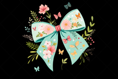 garden spring bow, fresh bow art, spring design clipart, coquette bow art, butterfly sublimation design, spring butterfly coquette bow, coquette bow digital clipart, flower theme bow design, butterfly design bow art, digital spring butterfly bow, garden s