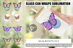 Glass Can Spring Butterfly Product Image 1
