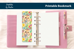 Spring Cat Printable Bookmark