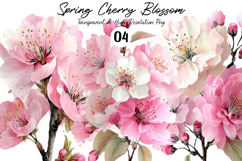 Spring Cherry Blossom Clipart Product Image 1