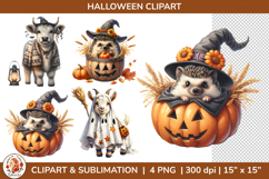 Cute Halloween Autumn Farm Animals Sublimation Bundle Product Image 7