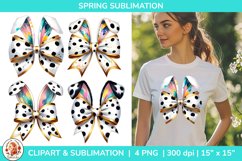 Coquette Bow Cute Easter Bunny Ears Sublimation Product Image 1