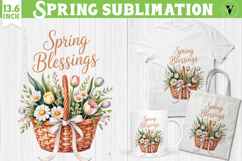 Welcome Spring sublimation | Spring flowers sublimation Product Image 1