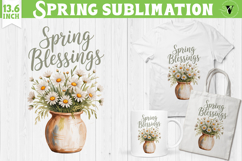 Welcome Spring sublimation | Spring flowers sublimation Product Image 1