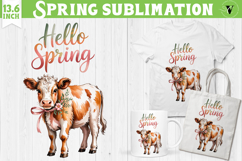 Welcome Spring sublimation | Spring flowers sublimation Product Image 1