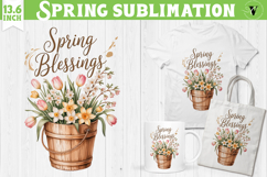 Welcome Spring sublimation | Spring flowers sublimation Product Image 1