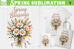 Welcome Spring sublimation | Spring flowers sublimation Product Image 1