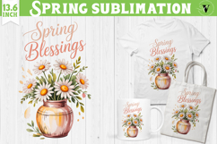 Welcome Spring sublimation | Spring flowers sublimation Product Image 1