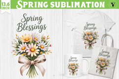 Welcome Spring sublimation | Spring flowers sublimation Product Image 1