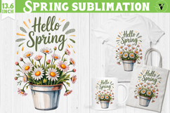 Welcome Spring sublimation | Spring flowers sublimation Product Image 1