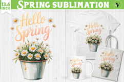 Welcome Spring sublimation | Spring flowers sublimation Product Image 1