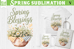 Welcome Spring sublimation | Spring flowers sublimation Product Image 1