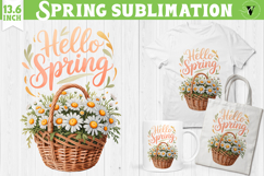 Welcome Spring sublimation | Spring flowers sublimation Product Image 1