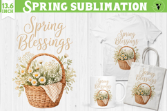 Welcome Spring sublimation | Spring flowers sublimation Product Image 1