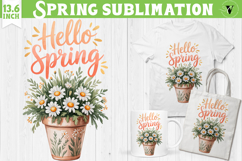 Welcome Spring sublimation | Spring flowers sublimation Product Image 1