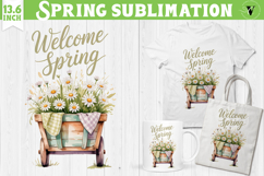 Welcome Spring sublimation | Spring flowers sublimation Product Image 1