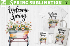 Welcome Spring sublimation | Spring flowers sublimation Product Image 1