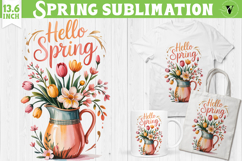 Welcome Spring sublimation | Spring flowers sublimation Product Image 1