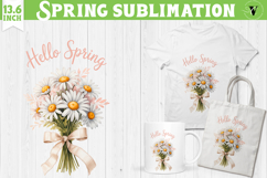 Welcome Spring sublimation | Spring flowers sublimation Product Image 1