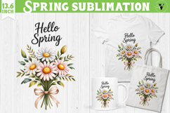 Welcome Spring sublimation | Spring flowers sublimation Product Image 1