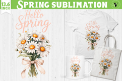 Welcome Spring sublimation | Spring flowers sublimation Product Image 1