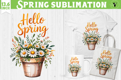 Welcome Spring sublimation | Spring flowers sublimation Product Image 1