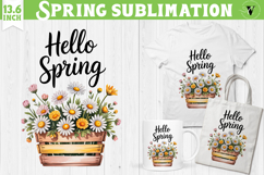 Welcome Spring sublimation | Spring flowers sublimation Product Image 1