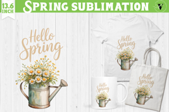 Welcome Spring sublimation | Spring flowers sublimation Product Image 1