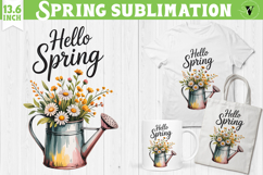 Welcome Spring sublimation | Spring flowers sublimation Product Image 1