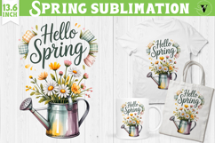 Welcome Spring sublimation | Spring flowers sublimation Product Image 1