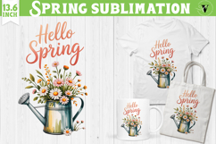 Welcome Spring sublimation | Spring flowers sublimation Product Image 1