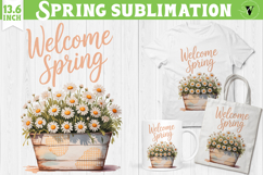 Welcome Spring sublimation | Spring flowers sublimation Product Image 1