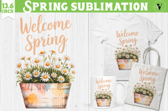 Welcome Spring sublimation | Spring flowers sublimation Product Image 1