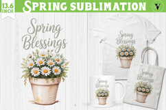 Welcome Spring sublimation | Spring flowers sublimation Product Image 1