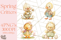 Spring Animals Clipart PNG, Cute Baby Animals, Pastel Spring Product Image 1