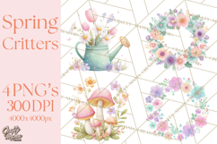 Spring Animals Clipart PNG, Cute Baby Animals, Pastel Spring Product Image 1