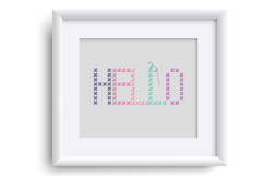 Spring Cross Stitch Color Font Product Image 6