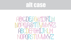 Spring Cross Stitch Color Font Product Image 2