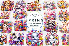 Spring Cute Animals Stickers Bundle Product Image 1