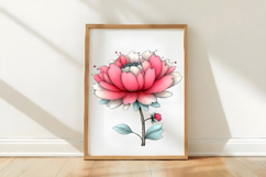 Whimsical Spring Dahlia Flower Clipart Product Image 2