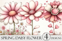 Whimsical Spring Daisy Flower Clipart Product Image 1