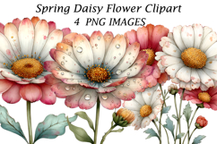 Spring Daisy Flower Clipart Product Image 1