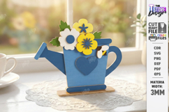 3d layered Flower - Wooden Spring Flowers Decor Laser Bundle Product Image 8