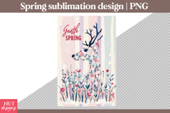 Gentle Spring Floral Deer sublimation Spring sublimation Product Image 2