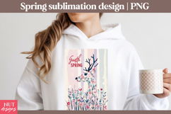 Gentle Spring Floral Deer sublimation Spring sublimation Product Image 3